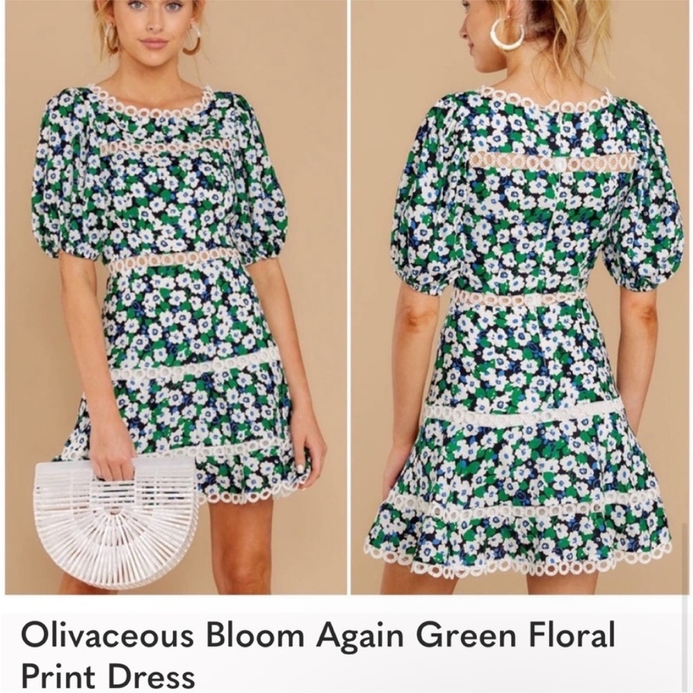 “”OLIVACEOUS”” Bloom Again flowered summer dress Size Small with NEW TAGS 🏷 - Picture 6 of 6
